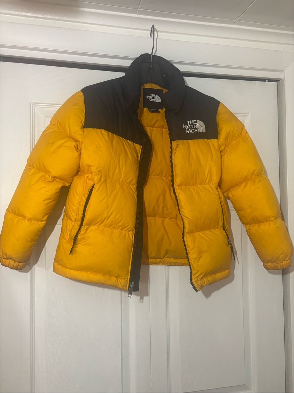 The North Face Kids Yellow and Black Puffer Jacket